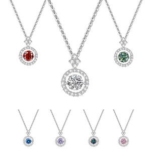 S925 plata esterlina corazón pulsante diamante colgante incrustaciones 1.0ct D-color VVS moissanite moda lujo moissanite collar - Product Image 1
