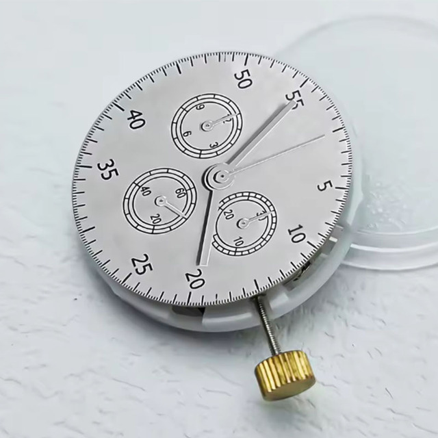 China Dandong 7750 Watch Movement Asian Chronograph Movement Automatic Six Hand 3 / 6 / 9 Small Hand Three Character Movement