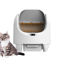 Litière intelligente pour chat de 68 L, fabriquée en usine, avec nettoyage automatique, fonction de nettoyage facile, pour chat et chien