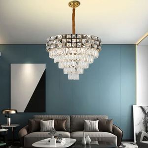 Lámparas de Techo Modernas de Hierro Decorativas con LED Grandes para Sala de Estar de Hotel, Lámparas de Cristal de Lujo y Lámparas Colgantes CM1008 - Product Image 5