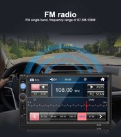Pantalla táctil de 7 pulgadas Estéreo para automóvil HD IPS Inalámbrico Carplay Android Auto MP5 Player