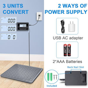 헤비 듀티 디지털 배송 우편 규모 440lbs 200kg 스테인레스 스틸 계량 플랫폼 가정 체중 바닥 스케일 - Product Image 4