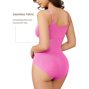 ชุดบอดี้สูทไร้ตะเข็บราคาถูกสำหรับผู้หญิงไซส์ XXL-XXXL แบบไม่มีแขน คอวี ช่วยกระชับสัดส่วนและเก็บหน้าท้อง - Product Image 6