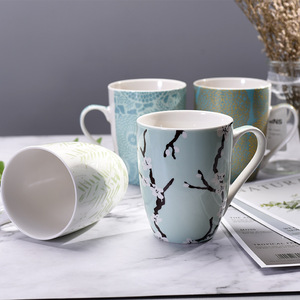 Juego de Tazas de Cerámica Yuchen, 4 Piezas, Diseño Floral Estilo Chino, para Té, Café, Regalo - Product Image 5