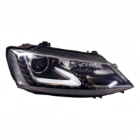 Ensemble de phares LED pour Volkswagen Jetta 2012-2013 2014, lumière bleue 6000K H3 70W 4000LM, remplacement de phare avant de véhicule