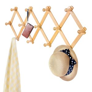 Crochet de rangement <span class=keywords><strong>en</strong></span> <span class=keywords><strong>accordéon</strong></span> naturel Cintre mural <span class=keywords><strong>Porte</strong></span>-<span class=keywords><strong>manteau</strong></span> extensible <span class=keywords><strong>en</strong></span> <span class=keywords><strong>bois</strong></span> - Product Image 2