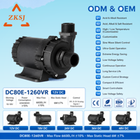 ZKSJ DC Aquariumpumpe 6600L/H 8000L/H Salzwasserpumpe PWM Drehzahlregelung Bürstenlose Tauchpumpe für Aquarien