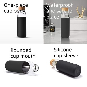 DAJI HYDRO eco-friendly borosilicato bottiglia d'acqua in Silicone senza BPA manicotto moderno portatile caraffa scaldabagno affidabile - Product Image 4