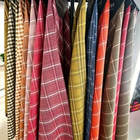 Tissu extensible en polyester teint en fil à carreaux, couleur unie, 175 g/m², pour pantalons, jupes et costumes pour femmes