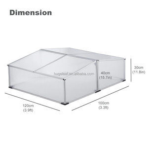 <span class=keywords><strong>Mini</strong></span> <span class=keywords><strong>serre</strong></span> transparente moderne à cadre en aluminium inclinable, résistante aux UV, <span class=keywords><strong>avec</strong></span> 4 couvercles réglables, facile à assembler pour une utilisation en arrière-cour - Product Image 2