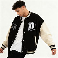 Veste bomber en laine avec broderie en chenille QUICKSHOW Streetwear, veste de baseball d'hiver pour hommes