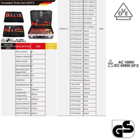 Set Alat Multifungsi Berinsulasi Bersertifikat WEDO AC1000V VDE GS - 42 pcs