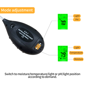4-trong-1 đất Tester Ph/nhiệt kế/ẩm kế/cường độ ánh sáng <span class=keywords><strong>Meter</strong></span> cho vườn công viên Rau lĩnh vực OEM ODM - Product Image 5