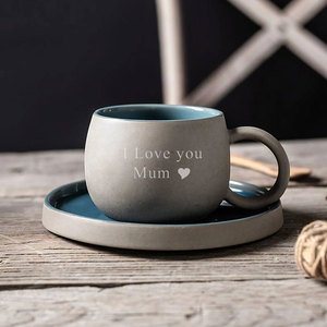 2025 in 300 ML personalizzato stampato caffè tazza da tè e piattino all'ingrosso regalo <span class=keywords><strong>tazze</strong></span> <span class=keywords><strong>Vintage</strong></span> in ceramica - Product Image 5
