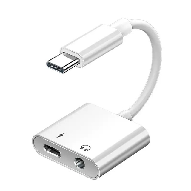 USB 3.1 Type-C 3.5mm Audio Jack Auxiliary Adapter DAC Chip AUX Splitter Charger Cable with OTG USB-C DC Output Adapter Cable