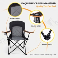 Chaise de camping YUGUO avec porte-gobelet, logo personnalisé OEM, chaise pliable robuste pour activités de plein air