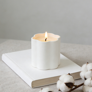 Portavelas de Cerámica con Forma de Flor, Portavelas de Cerámica Mate Únicos, Faroles, Frascos para Velas para Decoración del Hogar - Product Image 4