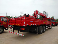 Grue montée sur camion Shacman Changxing 12 tonnes, petite grue Faw, remorque, télécommande, levage de camionnette, grue de levage de moteur, grue Cran