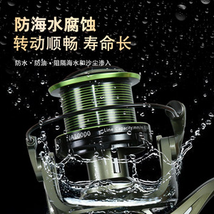 Moulinet Spinning Feraligatr <span class=keywords><strong>Crocodile</strong></span> Wang Chao en Métal Lisse, Gauche, Grande Force <span class=keywords><strong>de</strong></span> Freinage, Version <span class=keywords><strong>Eau</strong></span> <span class=keywords><strong>de</strong></span> <span class=keywords><strong>Mer</strong></span>, Étanche - Product Image 4