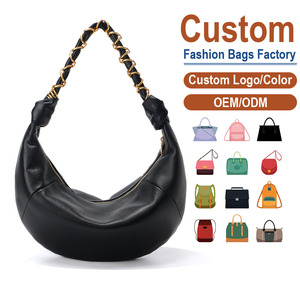Bolso de Media Luna de Piel de Oveja Genuina X Premium para Mujer, Bolso de Hombro de Cadena Vintage de Lujo, Bolso Bandolera de Cuero Chic - Product Image 1