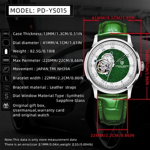 Pagani Design 2025 New Nh39 Luxury Fashion Sport Men's Automatic <b>Mechanical</b> <b>Watch</b> Leather Strap Stainless Steel Sapphire Crystal - Product Image 2