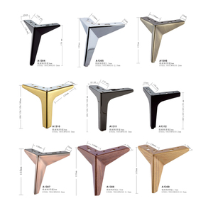 Soporte de aleación de aluminio ajustable de fábrica, patas de gabinete, accesorios de patas de muebles de Metal negro para TV, baño, sala de estar al aire libre - Product Image 1