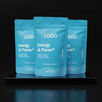 Sachet Doypack Personnalisé en Gros avec Fermeture Éclair, en Feuille d'Aluminium de Qualité Alimentaire pour l'Emballage de Compléments Alimentaires, Vitamines, Comprimés et Poudres