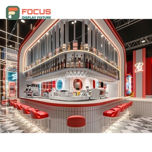 Vitrine à café personnalisée avec façade en verre, étagère à pâtisserie, base en bois, vitrine de présentation pour café - Product Image 6