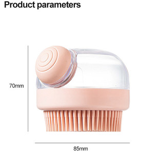 Lindo cepillo de baño de silicona suave para perros con champú de masaje para el cuidado de mascotas con dispensador de jabón y champú - Product Image 6