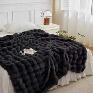 Vente chaude luxueuse <span class=keywords><strong>et</strong></span> confortable fausse fourrure <span class=keywords><strong>de</strong></span> lapin bulle <span class=keywords><strong>housse</strong></span> <span class=keywords><strong>de</strong></span> <span class=keywords><strong>couette</strong></span> ensemble pour chambre - Product Image 2