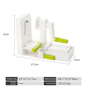 Multi-Functional Stainless Steel and Plastic Hand-Cranked Shredder Grater Portable Kitchen Vegetable Cutter Wholesale - Product Image 6