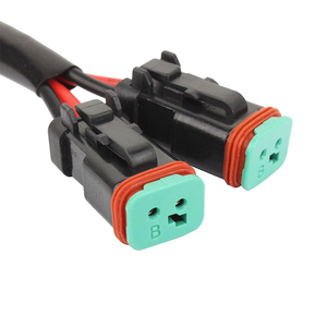 防水DTオス-メス1-2スプリッターケーブル8ピンDTコネクターアダプターハーネス（自動車用LEDライト用） - Product Image 2