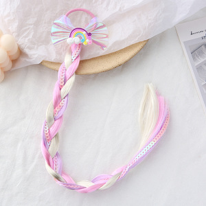 Parrucca colorata treccia per bambini capelli colorati corda per bambina bambina principessa <span class=keywords><strong>Twist</strong></span> treccia accessori per capelli - Product Image 5