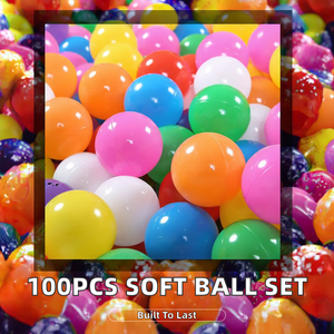 100 balles de piscine en PE souple pour jeux aquatiques, décorations de fête, château gonflable intérieur/extérieur, balles de natation, capacité maximale - Product Image 2