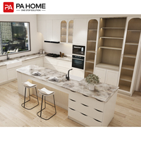 PA foshan luxe blanc I forme cuisine ensemble meubles armoires de cuisine
