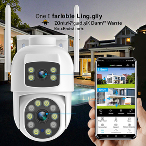 6MP ống kính kép Màn hình kép Wifi giám sát tại nhà CCTV <span class=keywords><strong>Camera</strong></span> an ninh ngoài trời tự động theo dõi lưu trữ dữ liệu đám mây âm thanh hai chiều - Product Image 5