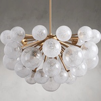 Luminaire américain moderne personnalisé Intérieur de luxe Restaurant Bar Décoration suspendue Boule ronde à bulles soufflée à la main