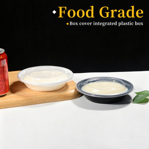 Bol d'emballage alimentaire rond en PP de qualité alimentaire avec couvercle, pour nouilles, soupes, salades de fruits, boîte <span class=keywords><strong>à</strong></span> emporter pour fruits, vente en gros - Product Image 2