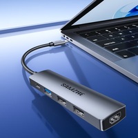 Station d'accueil SAMZHE 5-en-1 PD100W Type-C Thunderbolt 4 Hub Adaptateur Répartiteur USB 4K/60Hz Mini Adaptateur pour Ordinateur Portable iPhone