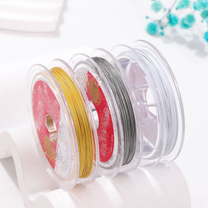 Fil de bijouterie en bobine, plaqué or, argent, blanc, couleur K, pour la fabrication de bracelets, colliers et fournitures de perlage DIY - Product Image 1