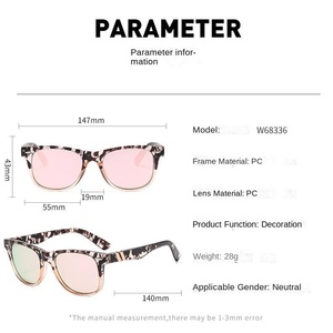 Lunettes de soleil rétro, tendance et à la mode, avec petites lanières, montures complètes, imprimés floraux, pour femmes sexy, et - Product Image 4