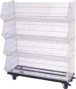 foldable rack Metal Wire Storage Rack Shelf With NSF Approval wire display mesh wire basket display racking system warehouse