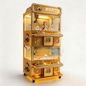 Mini-machine à grue pour 4 joueurs avec accepteur <span class=keywords><strong>de</strong></span> pièces et lecteur <span class=keywords><strong>de</strong></span> <span class=keywords><strong>cartes</strong></span>, jeu d'arcade personnalisé, son réaliste, lumières clignotantes, version anglaise - Product Image 1