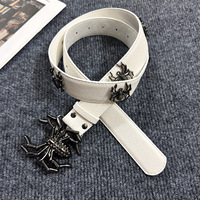 Ceinture punk à boucle en forme d'araignée, style vintage, unisexe, de haute qualité, accessoire tendance, vente en gros