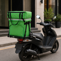 Sac à dos de livraison de pizzas en tissu imperméable avec fermeture éclair et doublure en feuille d'aluminium, ensemble de sacs de transport pour livraison commerciale
