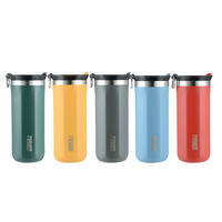 En stock, tasse à café de voyage isotherme à double paroi en acier inoxydable avec logo personnalisé imprimé, 350 ml, 500 ml