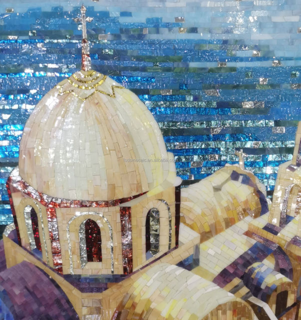 Hand Made Art Mural Famous Tower Arts Customized Design Wall Decoration Tile Art Mosaic Mural