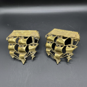 AK Brass Beautiful Brass Ship <b>Bookends</b> in Polish Finished Set of 2 High Quality For Library Decor / Room Decor - Product Image 5