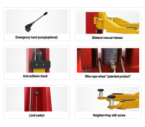 <span class=keywords><strong>VICO</strong></span> V-LZL-<span class=keywords><strong>C</strong></span>-2240 Pont élévateur hydraulique à deux colonnes et double vérin de 4 tonnes pour ateliers de réparation automobile, hauteur de levage 25-72,8 pouces - Product Image 3