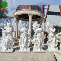 Statues d'anges et de déesses des quatre saisons en marbre blanc pour la décoration de jardin